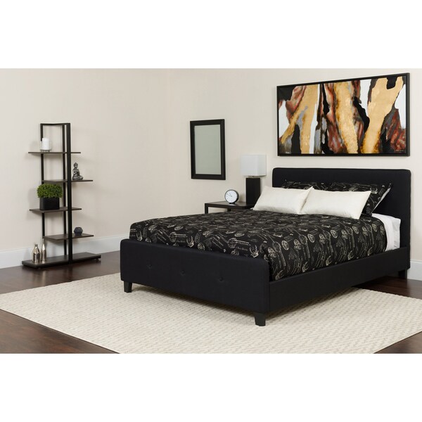 Flash Furniture Platform Bed Set, Tribeca, Queen, Black HG-BM-23-GG - main